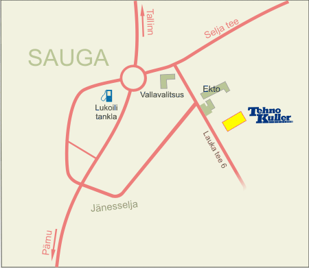 Tehnokulleri ülevaatuspunkt Saugas Lauka tee 6, Avatud:  E-R 8-20 ja L 10-18 Telefon: 443 4990 GSM: 5305 7315